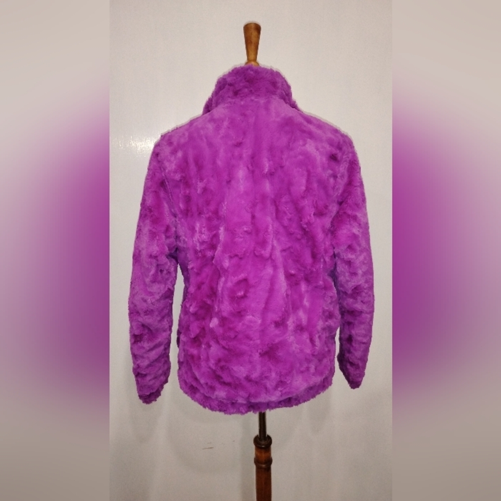 NORTH FACE VIOLET FLUFFY REVERSIBLE JACKET NWOT - Picture 4 of 7